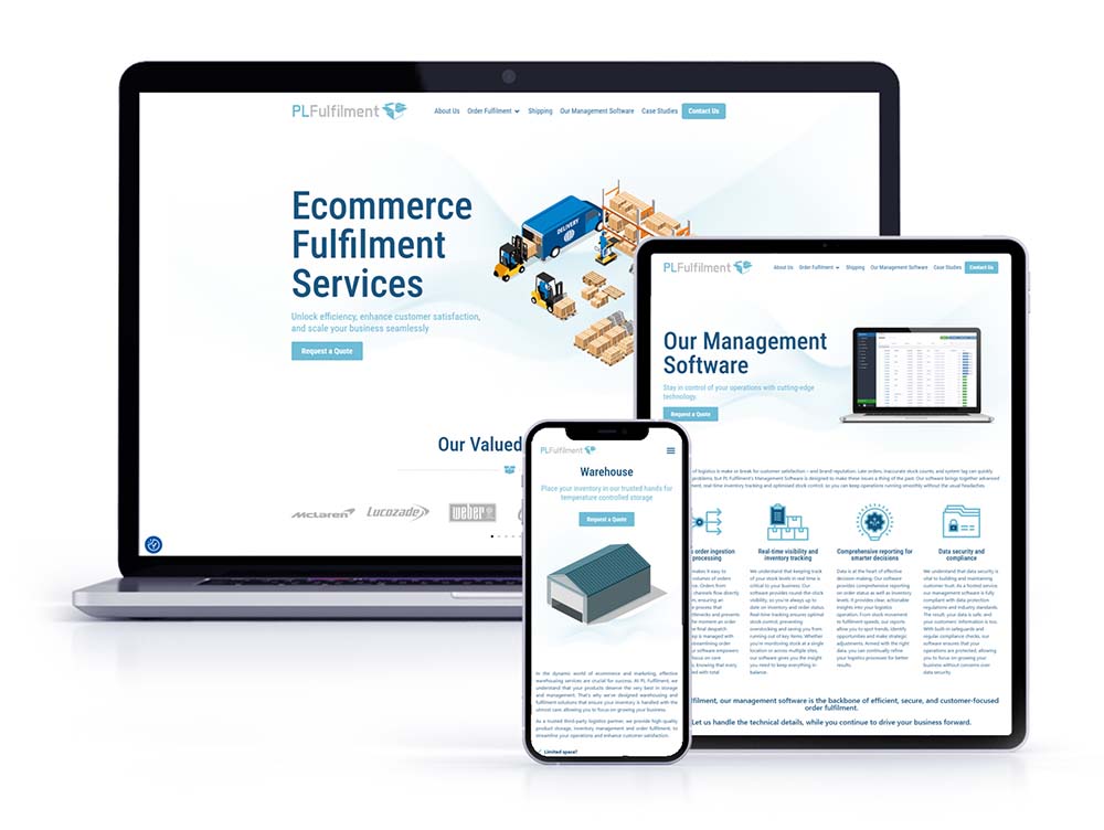 PL Fulfilment - Corporate WordPress Website Design