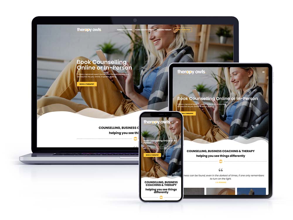 Therapy Owls - WordPress Website Design with Booking System